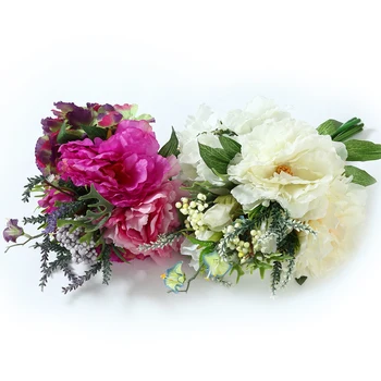 1 Puokštė Poney Šilko Dirbtinių Gėlių už Lentelė, kurioje Vestuves Festivalis Namų Puošybai Gėlių puokštes 13