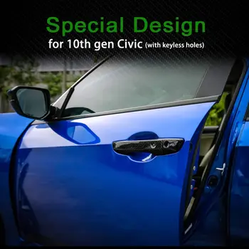 10 Gen Civic ABS Anglies Pluošto Stiliaus Durų Rankena Padengti Gen Honda Civic 2017 2018 2019 2020 2021 Su 