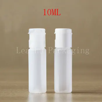 10 ML Skaidraus Plastiko Butelį Su Flip Top Cap, 10CC Losjonas/Essence Sub-išpilstymo, Tuščias Kosmetikos Pakuotę (100 VNT/Lot)