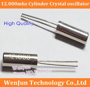100VNT/DAUG NAUJŲ 12.000 mhz plug-in crystal 2*6 12mhz Cilindro formos Kristalų 20ppm Aukštos Kokybės