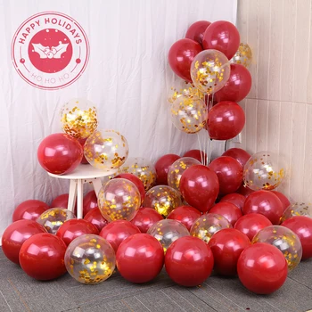 10inch Metalo, Latekso Balionas Perlas, Raudona Ballon Aukso Balionai su Gimtadieniu Šalis Dekoro Atmosfera Vestuvių Dekoro Prekes