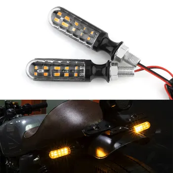 10mm LED Stabdžio Indikatorių Šviesos Posūkio Signalo Žibintai Gintaro Flasher clignotant moto Baikerių Motociklai, motoroleriai Indikatoriaus Lemputės