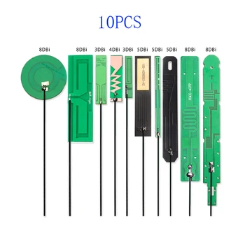 10vnt 8DBI 4G LTE antenos, Vidaus FPC PCB Wifi antenos IPEX sąsaja pilna juosta omnidirecational IPEX/U. FL jungtis