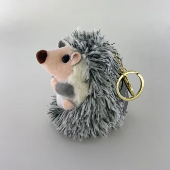 10vnt mielas 10cm Mažas Mini ežys miniatiūriniai pliušinis žaislas Įdaryti Pakabukas anime KeyChain vaikų žaislų plonas pliušinis lėlės