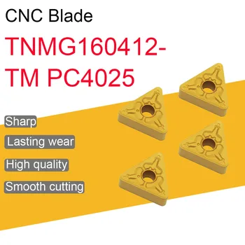10VNT TNMG160412-TM PC4025 Karbido Įdėklai Aukštos Kokybės TNMG 160412 Ašmenys Išorės Tekinimo Įrankis Tekinimo Įrankis Pjovimo Mašina