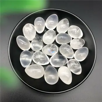 1pc arba 2vnt Mini Natūralus Baltas Kvarco Kristalo Kiaušinio Formos Akmenų Gydomųjų Reiki Dekoro Natūralių Akmenų ir Mineralų