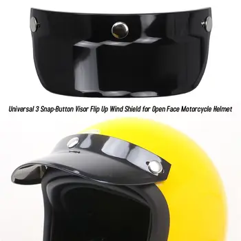 1PC Universalus 3 Snap-Mygtukas Skydelis Apversti Aukštyn Vėjo Skydas Atidarykite Veidą Motociklo Šalmas Priedai Anti-UV Saulės Skrybėlę Kraštų