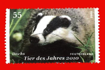 1Pcs/Set Vokietija Pašto Antspaudų, 2009 Žinduolių Barsukų, Naudojami Rašyti, Pažymėtos Pašto Ženklų Kolekcionavimas