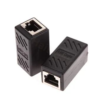 2 Pack RJ45 Jungtis ethernet kabelio jungtis LAN jungtis inline Cat7/Cat6/Cat5e Ethernet Kabelis Extender Adapteris moterį, Moteris