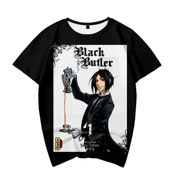 2021 Black Butler 3D Atspausdintas Pavasario Vasaros Preppy Stiliaus Vyrų/WomenT-shirt Innovationcasual Streetwear Gatvės Stiliaus Drabužiai