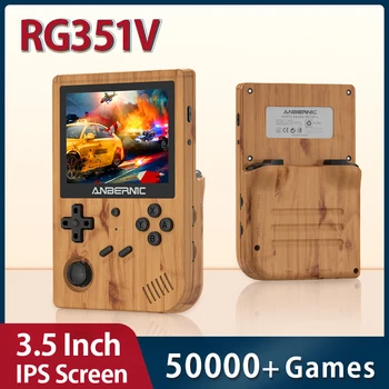 2021 RG351V Retro Žaidimų Konsolės 3.5 Colių IPS Ekraną, DC/PSP/N64/PS1 Wifi Internete Mini Vaizdo Nešiojamoji Žaidimų konsolė 50000+ Žaidimai