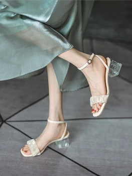 2022 m. Rudenį Elegantiškas, Vidutinio Kulno Moterų Sandalai Office Lady Prabanga Patogiai Siurbliai Moterų korėjos Stiliaus Batai Outwear