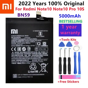2022 Metai, Nauji Aukštos Kokybės Xiaomi Redmi Note10 10 Pastaba Pro 10S Pastaba 10pro Pasaulio BN59 5000mAh Akumuliatoriaus Baterijos+ Nemokamas Įrankiai