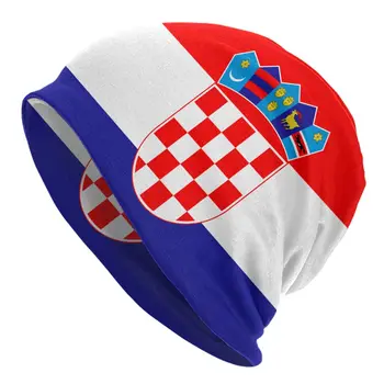 2022 Šiltą Kepurę Moterims Kroatijos Vėliava Krovimas Megzti variklio Dangčio Bžūp Vyrų Skrybėlę Hip-Hop Beanies