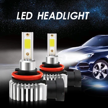 2vnt 60W 12000LM Automobilio LED Žibintų Lemputės H4, H7, H11 9006 HB4 9005 H8, H9 H1 ir Mini Žibintų Rinkinį už Didelį ir Šviesų Lemputė, rūko Žibintas