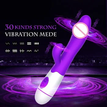 30 Greičio Rabbit Vibratorius Moters Klitorio Stimuliacija Įkraunama Tikroviškas Dildo G Spot Vibratorius Suaugusių Moterų Sekso Žaislai