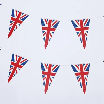 30pc Sąjungos Jack Starta Vėliavos Sąjungos Jack Trikampio Reklama su 30 Šaligatvio 33ft didžiosios Britanijos Gatvių Dekoracijos