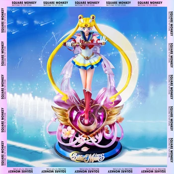 35cm Super Sailor Moon Usagi Tsukino Anime Veiksmų Skaičius, PVC Statulėlės Statula Animacinį Personažą Modelio Surinkimo Lėlės, Žaislai, Dovanos