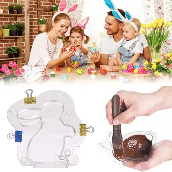 3D Easter Bunny Pelėsių, Šokoladiniai Saldainiai, Želė Tortas Kepimo Įrankiai Non-Stick 