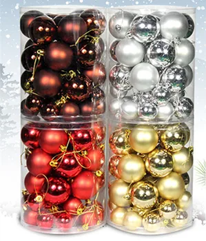 40pcs 4cm+6cm Nauji geros kokybės plastikiniai kalėdų eglutė kamuolius ornamentais, raudonos skiedra golden buveinės šalis, parduotuvė papuošalai tiekėjai