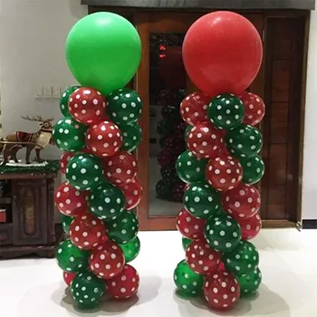 44pcs 12inch Raudonos, Žalios Polka Dot Kalėdų Balionas Skiltyje 18inch Didelis Lateksiniai Balionai, Skirti Linksmų Kalėdų Namų Renginys Šaliai Dekoro