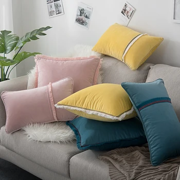 45x45/50x30/55x55/40x60cm rožinė/geltona/mėlyna kutas pagalvėlė padengti sofa su kutais mesti užvalkalas dekoratyvinis juosmens pagalvę padengti