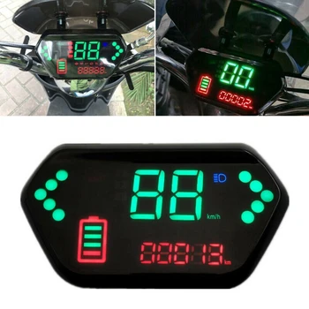48V / 60V Motociklo Ridos Skaitmeninis LCD Ekranas Tachometras, LCD Spidometras Elektros Motociklas
