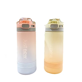 500ml Naujų Vandens Butelis su Šiaudų BPA Free Nešiojamų Lauko Sporto Buteliai Nuotėkio Įrodymas EcoCreative su Virve Kelionės Arbatos Puodelio