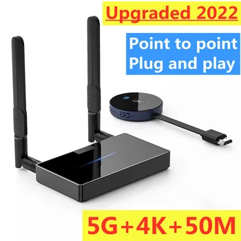 50M Belaidis HDMI Vaizdo Siųstuvo ir Imtuvo Komplektas Adapteris Raktu 5G Wireless mini Projektorius 4K Namų Transliacijos tv Stick pc