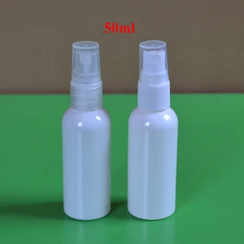 50ML Balto Plastiko Purškimo Butelis 100vnt/ PP daug Baltos Spalvos Butelis Ir Automizer Medicinos Ir laboratorinei