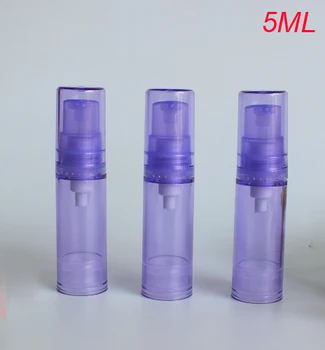 5ML purpurinė mini beoriu plastiko butelis,maži 5ml dulkių siurblys butelis, mini 5 ml Daugkartiniai Butelių tara KOSMETIKOS