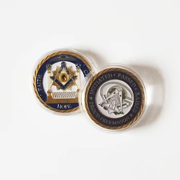 5vnt/daug Aukso monetų Didžiuotis Freemason minint monetos Tikėjimas, Viltis, Labdaros metalo medaliai, Masinu emblema iššūkis, monetų kolekcionieriams