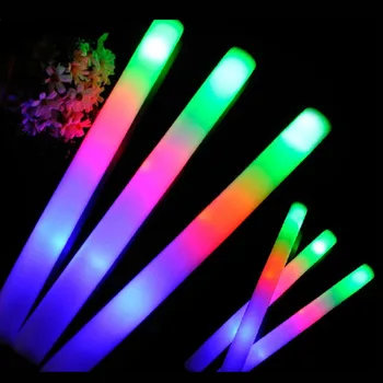 5vnt/daug Švyti Lazdos Urmu spalvotu LED Putų Stick Švyti Lazdos Nudžiuginti Vamzdis RGB LED šviečia Tamsoje, Šviesos, Neoninė Šalis