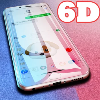 6D Grūdintas Stiklas Samsung Galaxy J8 2018 Screen Protector, ant Apsauginio Stiklo Samsung A8 J6 A6 J4 Plius A7 A9 2018