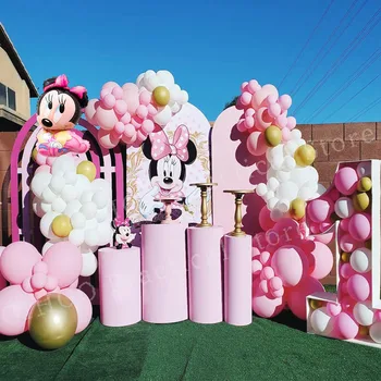 99Pcs Mielas Disney Minnie Mouse Balionų Arkos Girliandą Rinkinys, Rožinis Latekso Balionas Nustatyti Kūdikių Dušas Vaikams Gimtadienio Dekoro Suppli