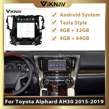Android 12.1 colių-Toyota Alphard AH30 2015-2019 vertikalus ekranas, auto GPS navigacijos, DVD grotuvo, automobilio stereo video grotuvas