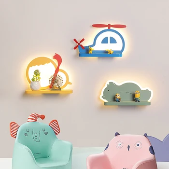 Animacinių filmų sienos žibintai LED vaikų miegamasis žibintai kambarį tyrimas dekoratyvinis apšvietimas vaikų parkas atmosfera žibintai