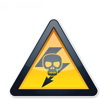 Atkreipkite Dėmesį Į Elektros Dėmesį Saugumo Įspėjimas, Automobilių Lipdukai, Aksesuarai,14cm*12cm