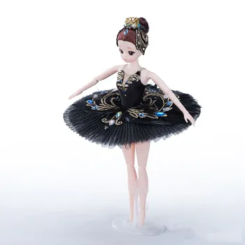 Atnaujinamų Baleto Lėlės, Žaislai Vaikams, Gimtadienio, Kalėdų Dovaną Black Swan Blynas Baleto Tutu Suknelė