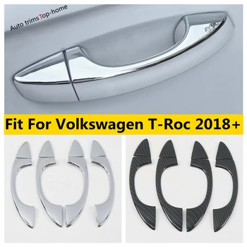 Automobilio Duris, Patraukite Rankenėlę, Rankenėlės Skydelio Dangtelį Apdaila VW Volkswagen T-Roc 2018 m. - 2023 ABS Chrome 