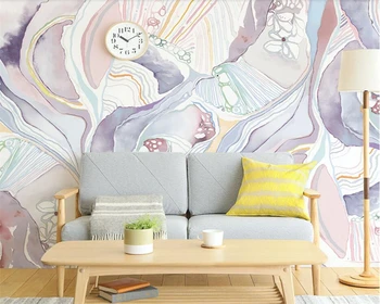 beibehang Individualų new Nordic TV wall sofa fone abstractpapel de parede 3d trimatis ranka-dažytos, tapetai