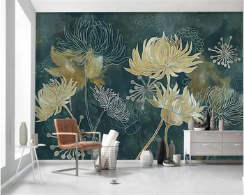 Beibehang Užsakymą tapetai, freskos Europos retro meno gėlių sodas kambarį, TV foną, sienos 3d tapetai papel de parede
