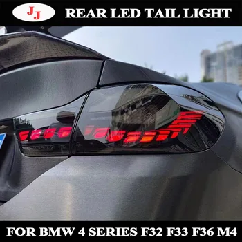 BMW 4 serijos F32 F33 F36 M4 Led Dragon OLED Uodega Lempa Auto Asamblėjos Šviesos įjungimo Animacija užpakaliniai žibintai