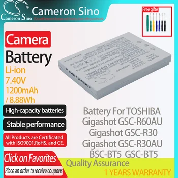CameronSino Baterija TOSHIBA Gigashot TGS-R60AU TGS-R30 TGS-R60 TGS-R30AU tinka TOSHIBA BSC-BT5 Skaitmeninio fotoaparato Baterijas 7.40 V