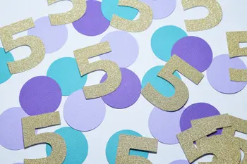 custom numerį Violetinė undinė pagal jūros Tema Gimtadienio Confettis Stalo Apdailos confettis vestuvių barsto dekoracijos