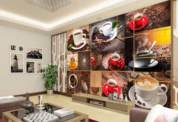 Custom retro tapetai,kava,3D šiuolaikinės freskomis už kavinė, restoranas, viešbutis fono sienos tapetai PVC