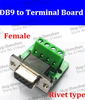 Didmeninė Kniedėmis tipo 30 vnt moterų DB9 Serijos Uosto terminalo RS232 į RS485 Terminalų breakout valdybos pin 1/2/5/6