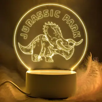 Dinozaurų Dovanos Mados Namų Dinozaurų Naktį Šviesos - 6 Dizaino LED Dekoro Lempos Žaislas, Kalėdų, Gimtadienio Dovana Vaikams