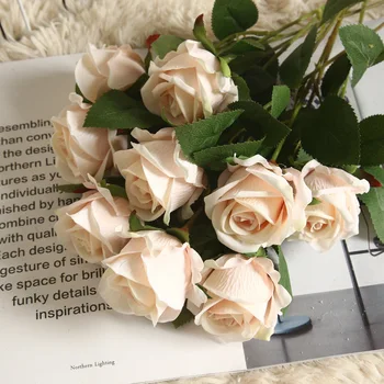 Dirbtinio šilko 1 vnt prancūzijos Rožė Gėlių Puokštė Netikrą Gėlių Organizuoti Stalo Daisy Vestuvių Gėlės Dekoras Šalies aksesuaras Flores