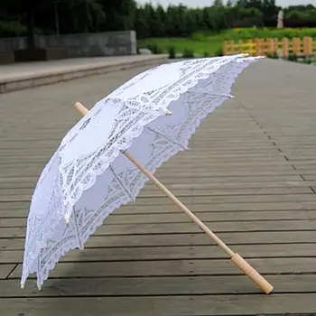 Elegantiškas nėrinių skėčiai nuo saulės Nuotakos vestuvių skėtis Kūrybos Vestuves Apdailos Prekių LX6182